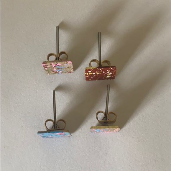 Anthropologie Painted Metals Earring Set - Picture 2 of 2